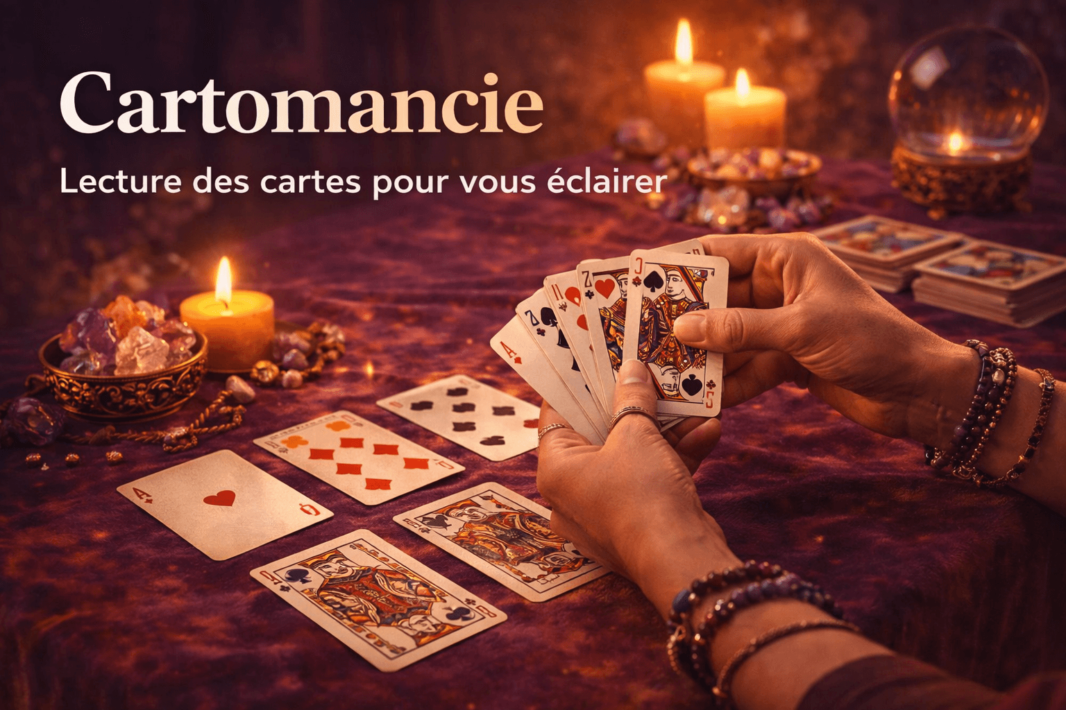 Jeu de cartes, symboles de cartomancie